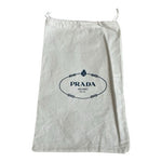 Authentic Prada Milano Dal 1913 White Drawstring Dust Bag Storage Pouch 8.5x13"