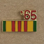 Vietnam Service Ribbon "65" Military Lapel Pin Original Vintage