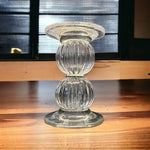 Vintage Candle Holder Double Pack Bubble Glass Candle Holder Glass Candlestick