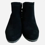 Blondo Women's Black Suede Waterproof Ankle Boots Size 8W Side Zip Booties EXC