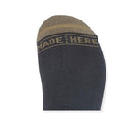MADE HERE The Pilot Ankle Socks Grey L/XL Cotton Unisex USA Made NWT