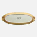 Grape Pattern Ceramic Bread Fruit Bowl 15.5" Tan Serving Tray Platter Excellent