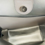 Rebecca Minkoff Stella Large North South Leather Tote Bag Ice Gray Silver EXC