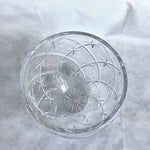 Vintage Large Cut Glass Serving Bowl 10" Meteorite Crystal Pattern Excellent