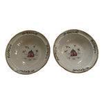 International Stoneware Japan Farmhouse Cottage Soup Bowls Set of 2 6.75" EXC