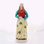 Antique 1920s Japanese Porcelain Woman Figurine Traditional Dress 10" Japan VG