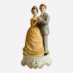 Vintage LEFTON Musical Dancing Couple Figurine Ceramic Statue Wedding Gift 7”