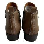 Lucky Brand Women's Basel Leather Ankle Booties 5.5 (EU 36) Tan Toffee NIB