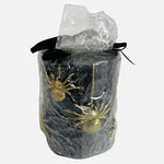 Makers Halloween Black Gold Spider Pillar Candle 3x4in Joann Stores NIP