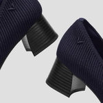VIVAIA Women’s Black Ribbed Canvas Square-Toe Chunky Heel Pumps Size 5.5-6/EU 36