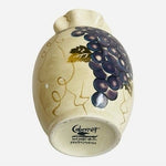 Vintage Cabernet Tabletops Unlimited Ceramic Vase – Hand Painted Grape Design