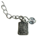 ALM Soho Modernist Patina & Chrome Hammered Layered Pendant Necklace 22"