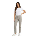 Chico's Utility Twill Pants Grey Straight Leg Size 0.5 US 6-8 Cotton Blend Good+