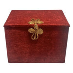 Pier 1 Li Bien Silver Pearl Beads Ball Glass Ornament Red Velvet Box