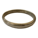 Omega Gold Tone Stretch Bracelet Vintage Unisex Bangle One Size Fits Any