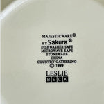 Sakura Country Gathering Salad Plates Set of 2 Farmhouse Style 7.75" Dish VG