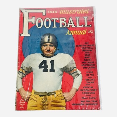 Vintage 1943 Illustrated Football Annual Magazine Douglas Kenna Army  VG