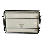 Vintage Temp-tations by Tara Old World Green 2.5 QT Baker with Metal Rack EXC