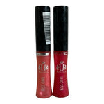 2x Rimmel Kiss Off Brilliant Lips Lip Gloss Set 300 Paint The Town 100 Forbidden