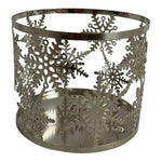 Bath & Body Works  Slatkin & Co Silver Snowflake Christmas Candle Holder VG
