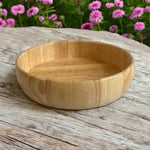 Large Round Wooden Serving Tray 14.5" Farmhouse Salad Bowl Platter Food Tray
