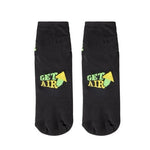 Get Air Grip Trampoline Jump Socks Green Black Non-Slip Bottom NWOT
