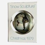 Vintage Norman Rockwell Snow Sculpture Christmas Ornament 1979 Schmid NIB
