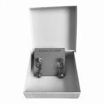 Vintage Casual Corner Filigree Ball Dangle Leverback Earrings Silver Tone NIB