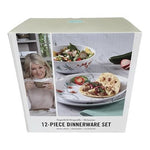 Martha Stewart 12 Piece Dragonfly Melamine Dinnerware Set Service for 4 NIB