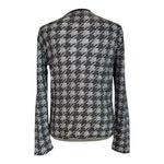 American Rag Houndstooth Long Sleeve Tee Gray Black Shirt Men’s Size M