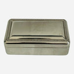 Silver Plated Jewelry Box Monogram K Textured Lid Grey Velvet Mirror Ring Holder