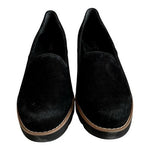 Vionic Willa Wedge Black Suede Platform Loafer Slip On Womens Sz 9.5 NWOB