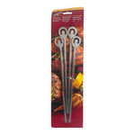 NIB GRILLIFE Set of 4x Stainless Steel Serving Skewers Grill Skewers
