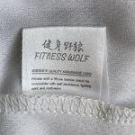 Fitness Wolf ASRV Laser-Vent Performance T-Shirt White Grey Print Men’s Size S