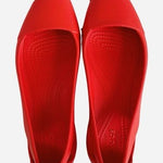 Crocs Womens Sz 6 W Red Iconic Comfort Ballet Flats Slip On Shoes Washable EXC