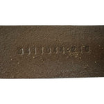 Lauren Ralph Lauren Brown Leather Woven Embossed Belt Brass Buckle Size 38 VG