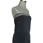 White House Black Market Strapless Embellished Black Jumpsuit Women’s Romper S 4