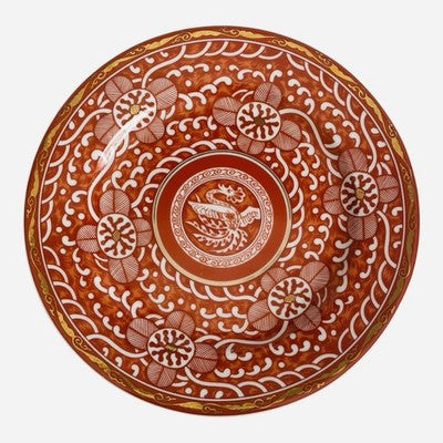 Georges Briard Imperial Brocade Akaki-Kinga Kutani Red Gold Plate 8" NWOT