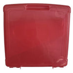 IRIS Retro Red Plastic Flip Top Storage Lunch Box Scrapbook Organizer 14.5 Good+