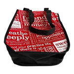 LULULEMON Red Black White Shopper Shoulder Bag Reusable Tote Gym Bag