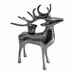 Pottery Barn Vintage Brass Deer Reindeer Buck Candle Holder 8" Christmas Taper