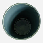 Nordic Style Matte Gray Ceramic Flower Pot Ribbed Textured Plant Planter Vase