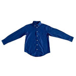 CHAPS Boys Dress Shirt Blue Stretch Button Down Long Sleeve Classic Size 8 NWOT