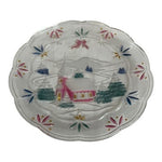 Studio Nova Winter Chapel Christmas Glass Serving Plate Vintage NIB