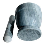 Sur La Table Grey Marble Mortar and Pestle Spice Herb Grinder Crusher 3.75" NWOB