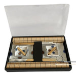 Vintage Asian Sushi Set for 2 Bamboo Mats Chopsticks Dishes NIB