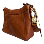 Dooney & Bourke Florentine Leather Shoulder Hobo Bag Tan Brown VG