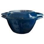 COPCO Blue Enamel Cast Iron Casserole Baker With Lid Dutch Oven Pot 4.25”x9”