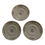 International Stoneware Japan Farmhouse Fruit Floral Saucer Plates Set of 3 6.25