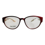 JM Burgundy Cat Eye Reading Glasses +3.50 Power Bifocal Readers Women New